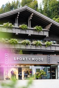 a store front of a spot and mode building at Pension Matt in Schoppernau