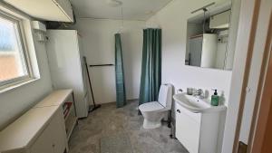 a bathroom with a toilet and a sink at Gårdsjö 5 in Gårdsjö