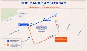 a map of the manor antwerp itinerary at The Manor Amsterdam in Amsterdam +34 photos