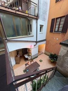 an overhead view of a balcony of a building at Casa Raste in Lecco