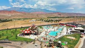an aerial view of a water park at Desert View in Long Valleu in Washington