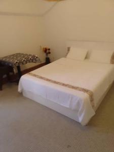 a bedroom with a large white bed in a room at Paradise maison d'hôte in Nouakchott