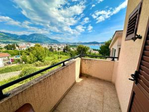 a balcony with a view of a city at Villa Leo in Bar