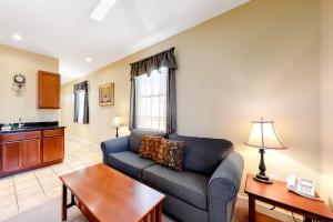 a living room with a couch and a table at Cozy & Clean Second-Story Suite w/ Kitchenette & Free WiFi - Walk to the Harbor in Northeast Harbor