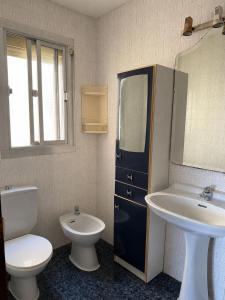 a bathroom with a toilet and a sink at Leidy in Alicante