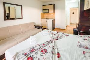 a living room with a bed and a couch at Aparthotel Noldina in Donji Štoj