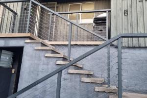 a set of stairs in front of a building at Comara Jindabyne Unit 2 in Jindabyne