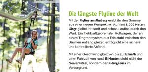 a flyer with a girl on a zip line at Family Apartment, 2 Bedrooms, 2 Bathrooms, Bavarian Forest in Mitterfirmiansreut