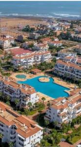 an aerial view of a city with buildings at Garden Beach 2 in Casablanca