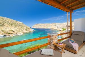 a balcony with a view of the ocean at Ethereal House - Seafront by Cheronissos Beach in Cherronisos