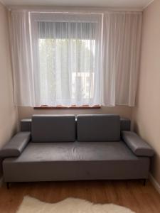 a couch in a room with a window at Royal Apartment in Rumia