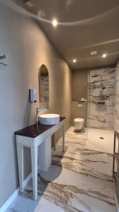 a bathroom with a sink and a toilet at Hi bed & breakfast Liège in Liège +23 photos