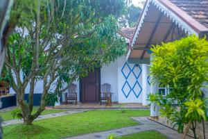 a house with a yard with chairs and trees at Breeze 12 Villa in Negombo