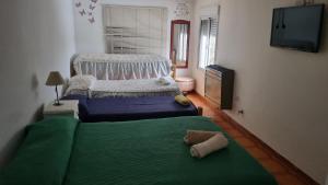 a bedroom with a bed and a television in a room at Arcoiris in General Acha