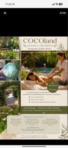 a collage of photos of a spa with a woman laying on at Summer IGLOO by the sea in COCOland in Pálioura +68 photos