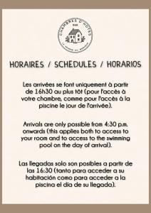 a page of a document with the words horizons horizons at La Source Du Bonheur Chambres et Table d'Hôtes in Rieupeyroux