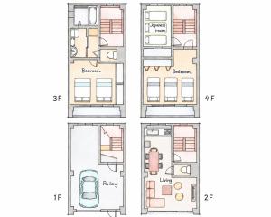 a floor plan of a house at simasima-stay高松駅 ー 高松駅徒歩2分 無料駐車場ー in Takamatsu