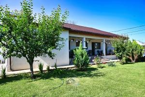 a house with a green lawn in front of it at Casa EBO in 2 Mai