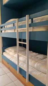 a couple of bunk beds in a room at Laura Studio - Pla d'Adet Pied des pistes - balcon Vue vallée - ménage inclus dès 5 nuits in Saint-Lary-Soulan