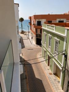 a view of a street from a building at Tamonante rooms in Gran Tarajal