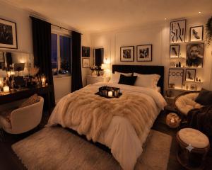 a bedroom with a large bed and a couch at Luxury apartment With 3 Ac and Free Parking in Lahore