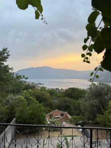 a view of the ocean from a balcony at Vista View Apartments in Risan