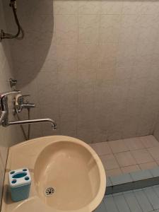 a bathroom with a sink with a faucet at Sobe-apartmani Gorica in Sutomore