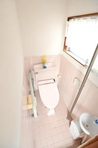 a bathroom with a toilet and a sink at 民泊豊久 in Nigō