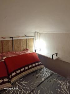 a bedroom with a bed with a red blanket at Mivida Casa vacanze in Turin +26 photos