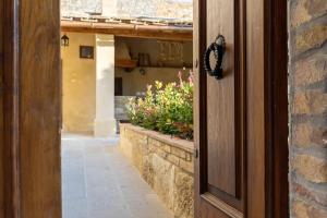 an open door of a house with a plant at Casa Costarella - San Gimignano in San Gimignano