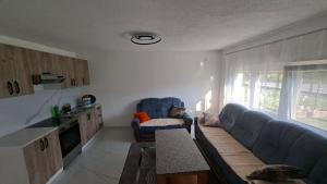 a living room with a couch and a table at Apartman Ishar in Bihać