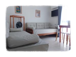 a living room with a bed and a couch at Nuez de la Isla "Hana Apart" Mono C Individuales - SAN ROQUE a 3 cuadras! - in Paraná