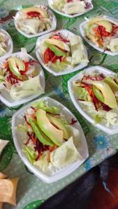 a group of plates of food on a table at Hospedaje restaurant Sr de Sipan in Sipán