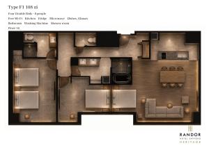 a floor plan of a house with at Randor Hotel Sapporo Heritage in Sapporo