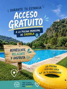 a poster for a resort in argentina with a sign at Cazorla LIVE in Cazorla