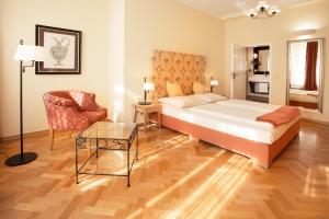 Cama ou camas em um quarto em Hotel Villa Florentina