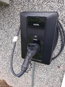 a vesitt camera is plugged into a box at penthouse casinonsaari in Savonlinna