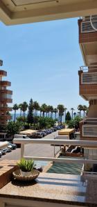 a view of a city street from a building at Vistamar -primera linea de playa in El Borseral