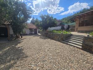a gravel driveway in front of a house at Seosko domaćinstvo Trajković in Mladenovac