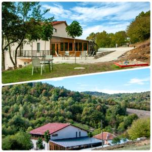 two pictures of a house and a house at Къща за гости Трявна in Tryavna
