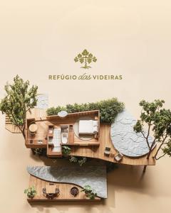 a rendering of a house with trees at Chalé da Árvore - Refúgio das Videiras in Moeda