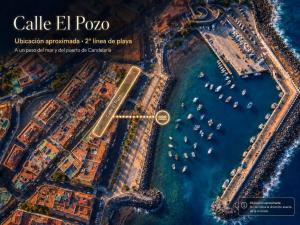 an overhead view of a harbor with boats in the water at candelaria Quiet 2bedroom Apartment near the Sea FAST WIFI FAST WIFI in Candelaria