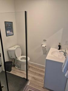 ein Badezimmer mit Toilette und Waschbecken in der Unterkunft Starlite View in Valle