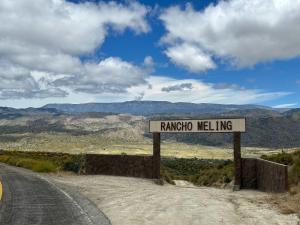 a road sign on the side of a road at #6- Rancho Meling in Camalú