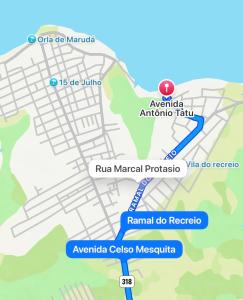 a map of riviera margaritas in riva margarita me at Nosso Chalé in Marapanim +5 photos