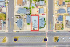 arial view of a street with buildings and roads at Between Tides 3BR Walk to Beach Unit D in Seaside Park