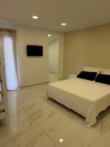 a bedroom with a bed and a television on a wall at Mare D'amare in Diamante