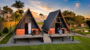 a rendering of a home with two large domes at Chalés JH Serra da Canastra in São Roque de Minas +21 photos