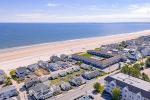 an aerial view of a beach with houses and condos at Little Miss Cottages - Studio in Old Orchard Beach