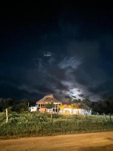 a house at night with a dark sky at Thirstybeaver in Playa Santana